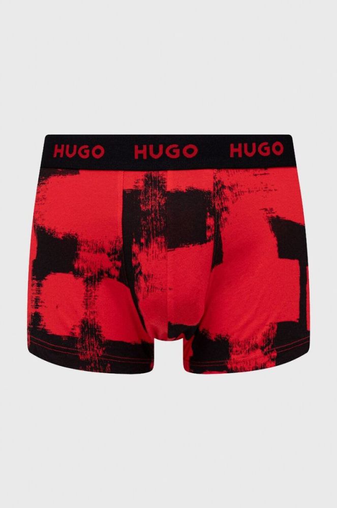 Боксери HUGO 3-pack чоловічі колір червоний (3480278) фото 3