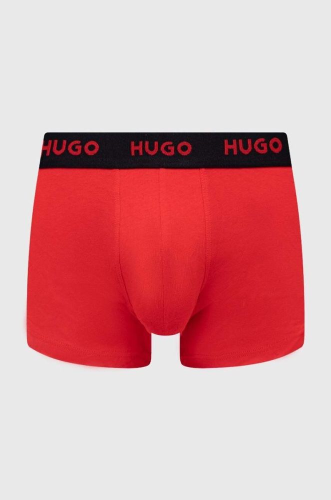 Боксери HUGO 3-pack чоловічі колір червоний (3076481) фото 4