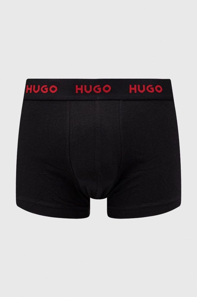 Боксери HUGO (3-pack) чоловічі колір синій (2502490) фото 2