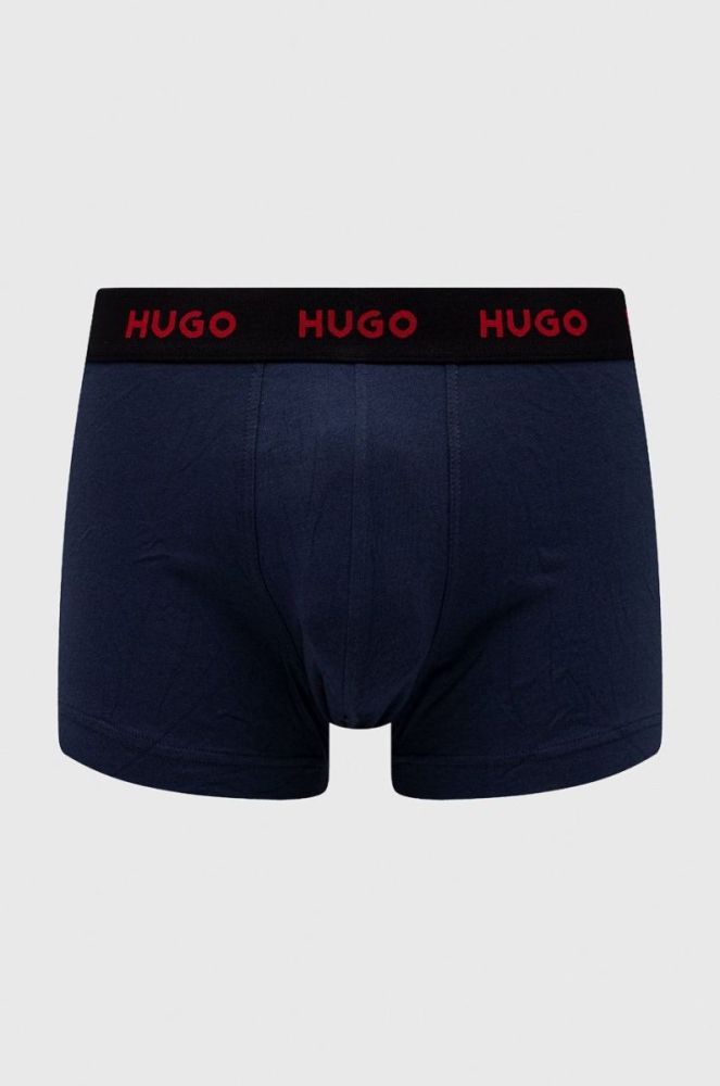 Боксери HUGO (3-pack) чоловічі колір синій (2502490) фото 4