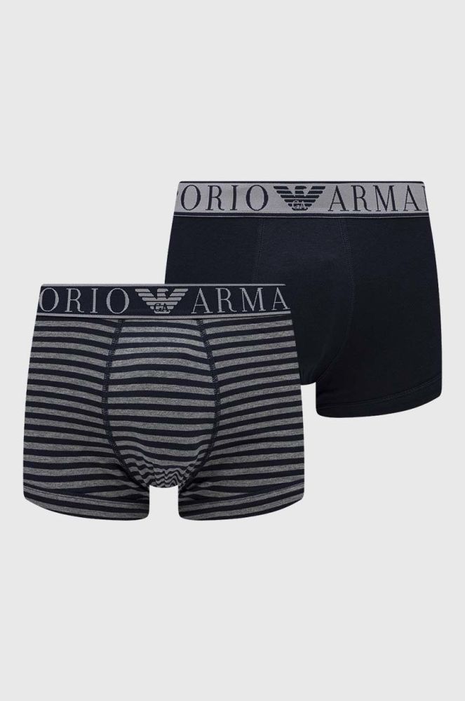 Боксери Emporio Armani Underwear 2-pack чоловічі колір синій (2835973)