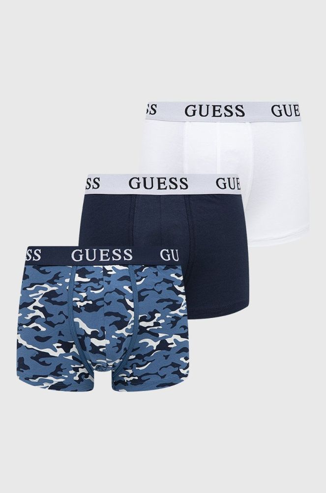 Боксери Guess 3-pack чоловічі колір блакитний (2764709)