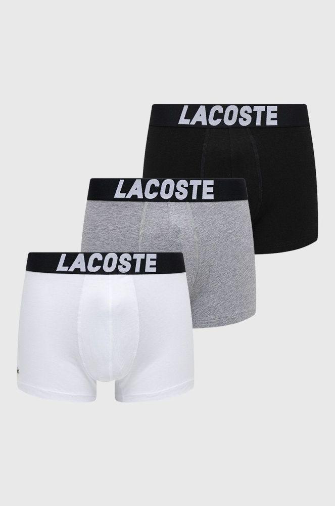 Боксери Lacoste (3-pack) чоловічі колір чорний