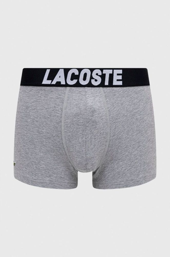 Боксери Lacoste (3-pack) чоловічі колір чорний фото 3