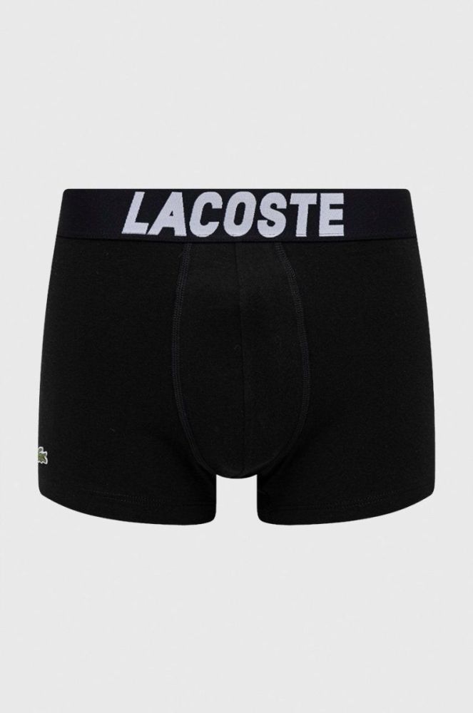 Боксери Lacoste (3-pack) чоловічі колір чорний фото 4