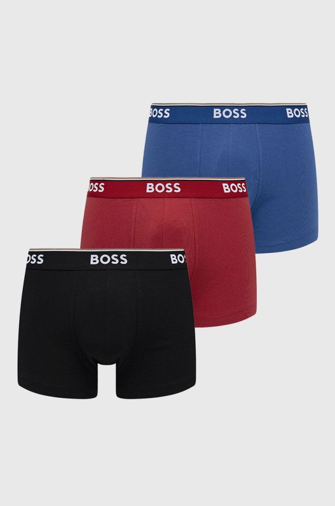 Боксери BOSS (3 - Pack) чоловічі колір блакитний (2629308)