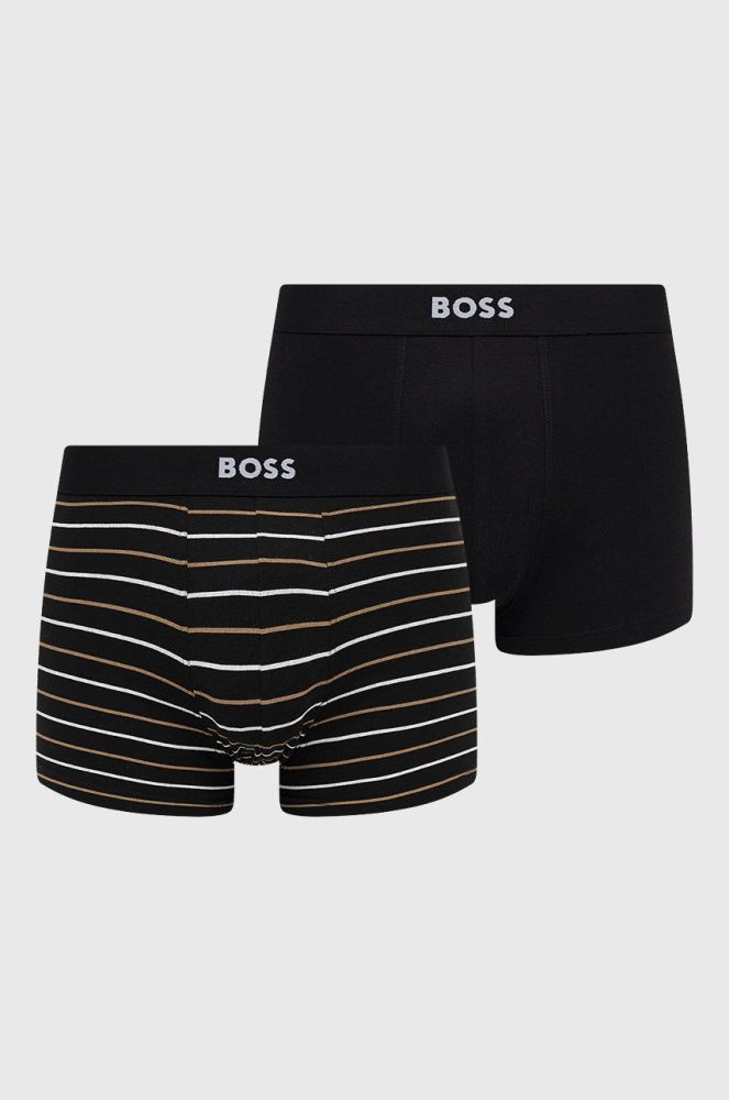 Боксери BOSS (2-pack) чоловічі колір чорний