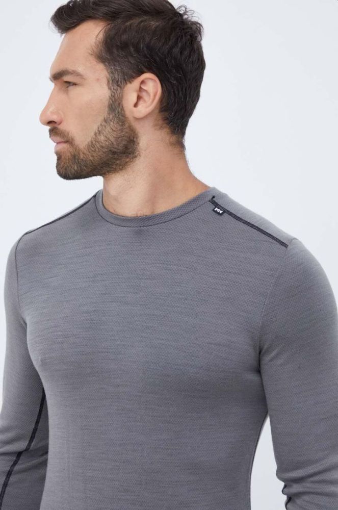 Helly Hansen Функціональний лонгслів Lifa Merino Midweight колір сірий (3449063) фото 4