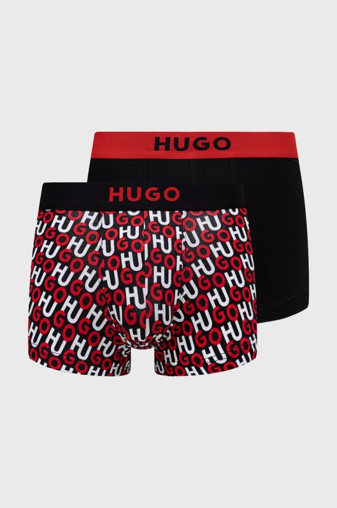 Боксери HUGO 2-pack чоловічі колір чорний (2774285)