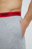 Піжамні штани HUGO чоловічі колір сірий однотонна (2829175)