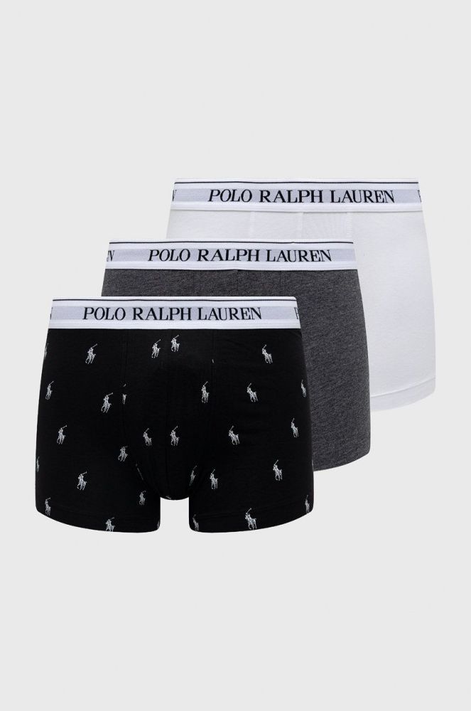 Боксери Polo Ralph Lauren 3-pack чоловічі колір сірий (2792089)