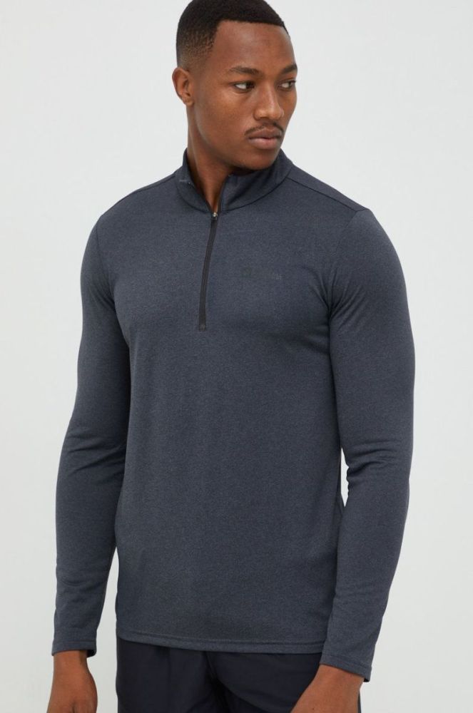 Функціональний лонгслів Jack Wolfskin Sky Thermal чоловічий колір сірий меланж фото 4