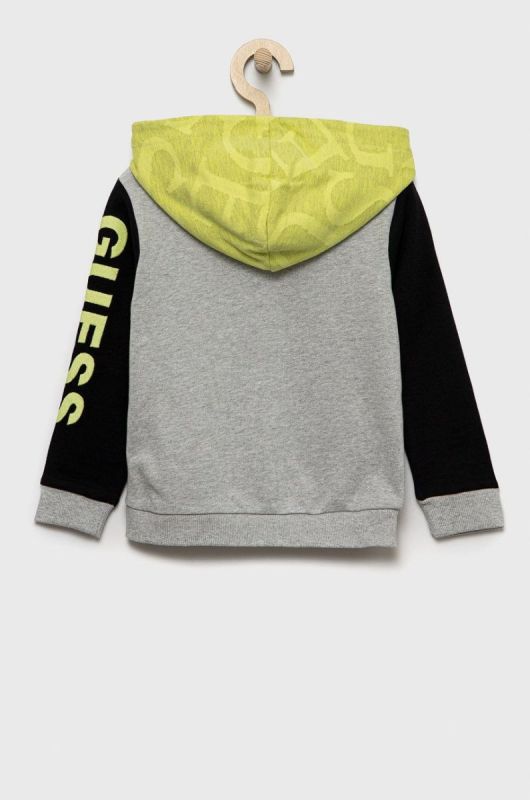 Дитяча кофта Guess колір сірий з аплікацією (2452206) фото 2
