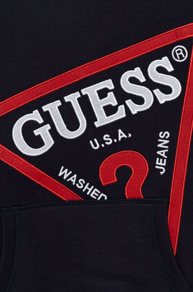 Дитяча бавовняна кофта Guess колір синій з аплікацією (2424420) фото 3