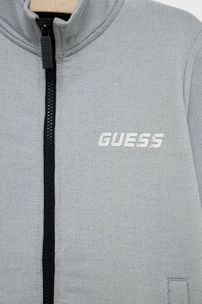 Дитяча кофта Guess колір сірий з принтом (2508972) фото 3