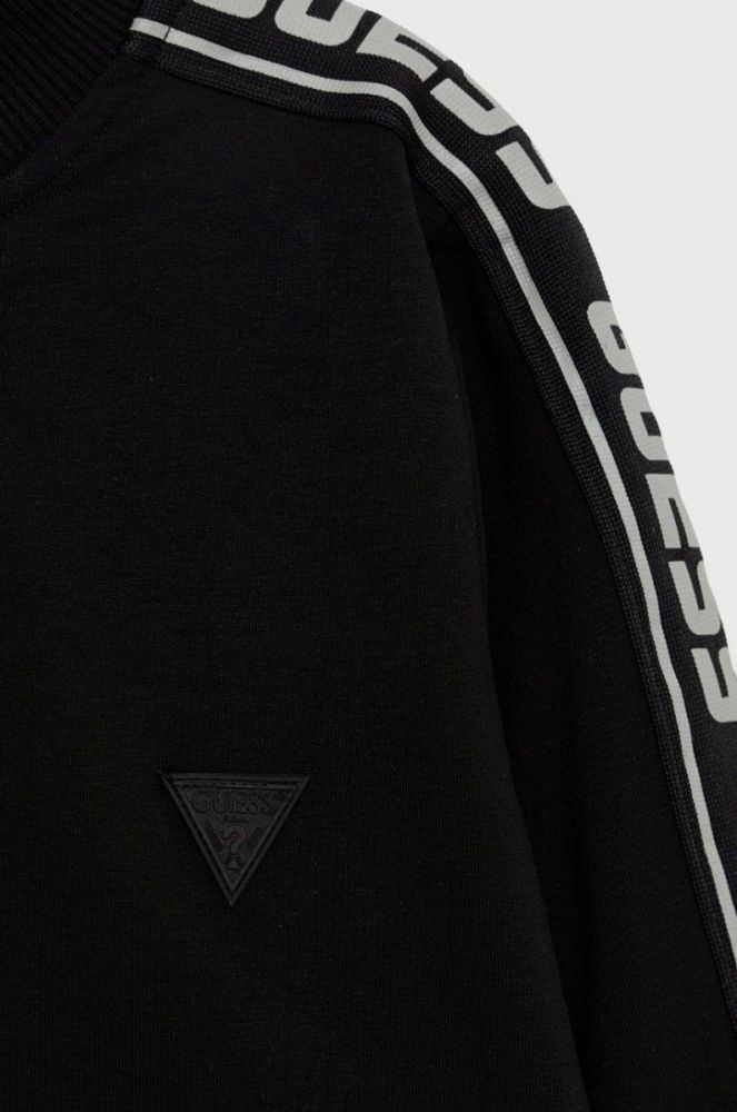 Дитяча кофта Guess колір чорний з принтом (2424452) фото 3