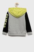 Дитяча бавовняна кофта Guess колір сірий з аплікацією (2452254)
