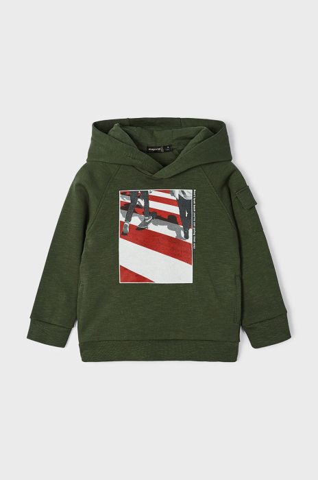 Дитяча кофта Mayoral колір зелений з принтом (2547173)