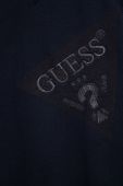 Дитяча бавовняна кофта Guess колір синій однотонна