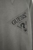 Дитяча бавовняна кофта Guess колір сірий однотонна