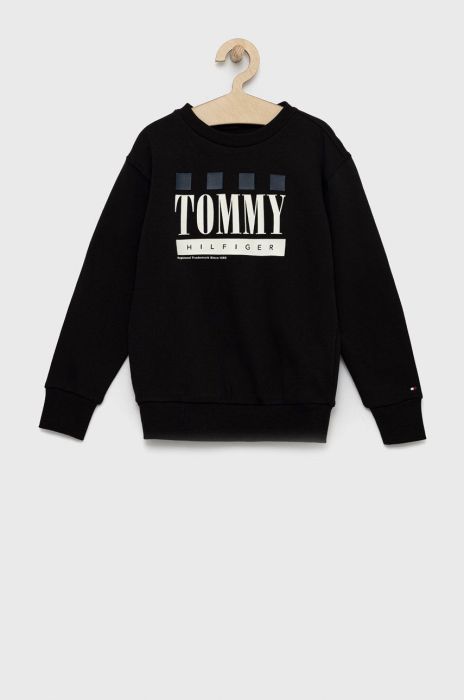 Дитяча кофта Tommy Hilfiger колір чорний з принтом (2713066)