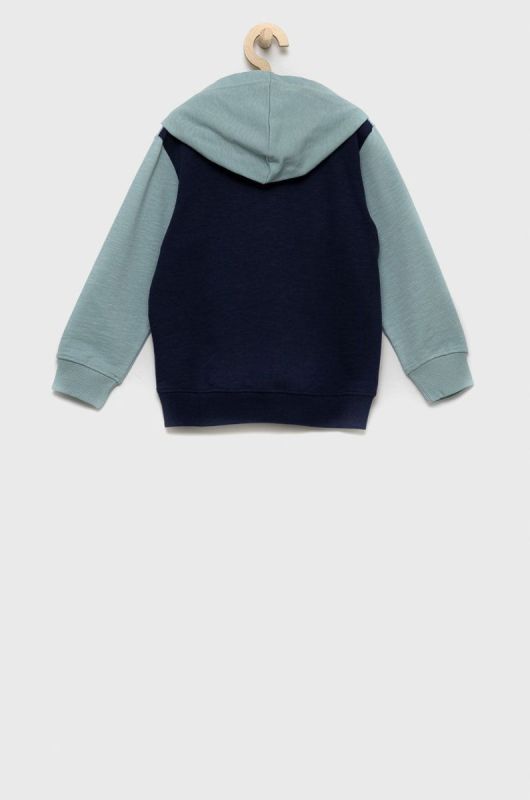 Дитяча бавовняна кофта United Colors of Benetton однотонна колір блакитний (2626231) фото 2