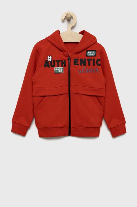 Дитяча бавовняна кофта United Colors of Benetton колір червоний з принтом (2620620)