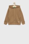 Дитяча бавовняна кофта United Colors of Benetton колір коричневий однотонна (2693823)
