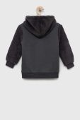 Дитяча кофта United Colors of Benetton колір сірий з капюшоном однотонна (2811367)