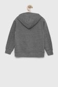 Дитяча кофта United Colors of Benetton колір сірий з капюшоном меланж (2886612)
