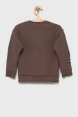 Дитяча бавовняна кофта Sisley колір коричневий з принтом