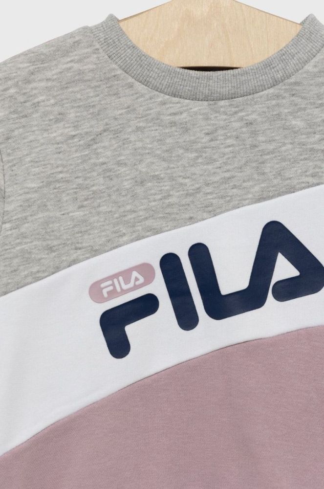 Дитяча кофта Fila колір рожевий з принтом фото 3
