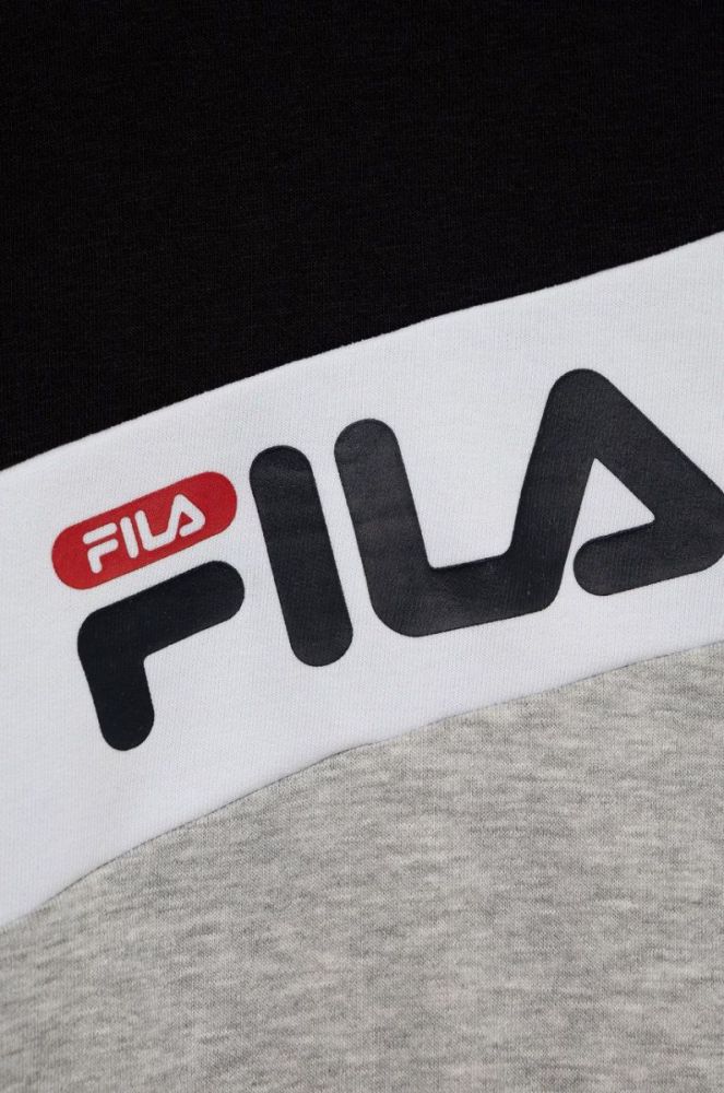 Дитяча кофта Fila колір чорний з принтом (2626237) фото 3