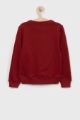 Дитяча бавовняна кофта Pepe Jeans колір бордовий з аплікацією