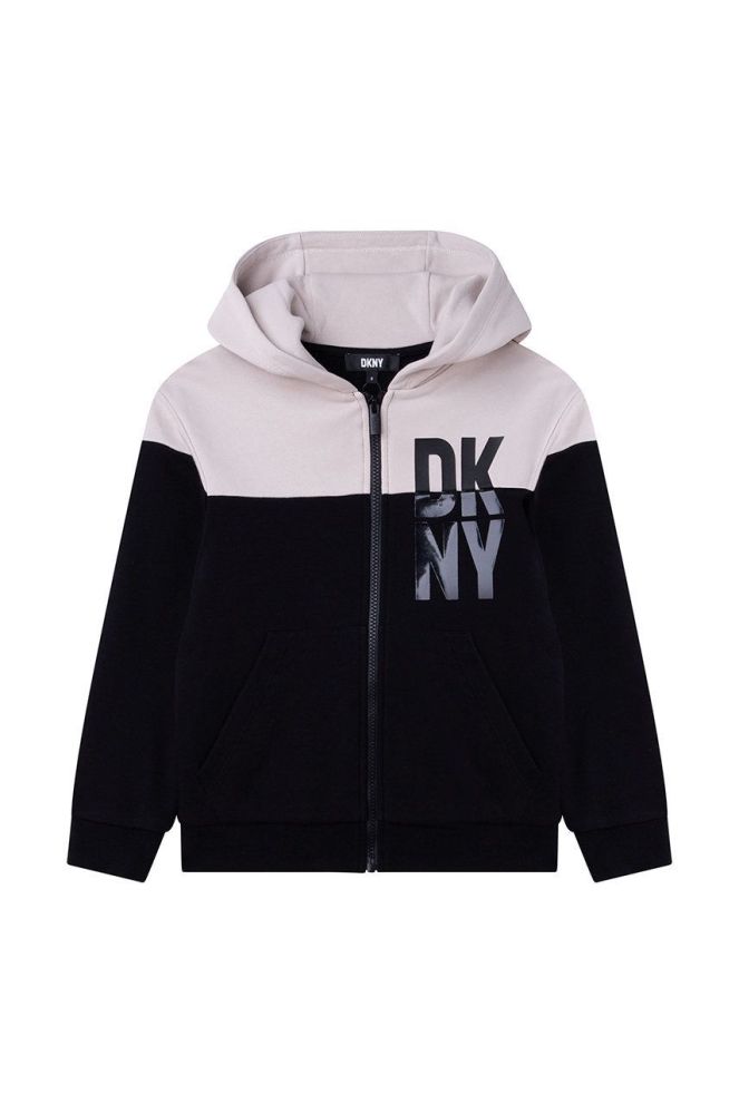 Дитяча кофта Dkny колір чорний візерунок (2697107)