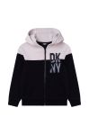 Дитяча кофта Dkny колір чорний візерунок (2697107)