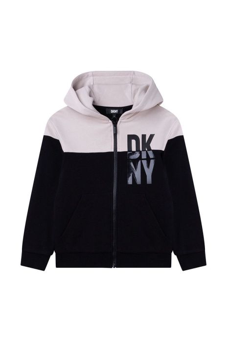 Дитяча кофта Dkny колір чорний візерунок (2697109)