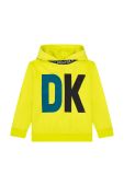 Дитяча кофта Dkny колір зелений з принтом