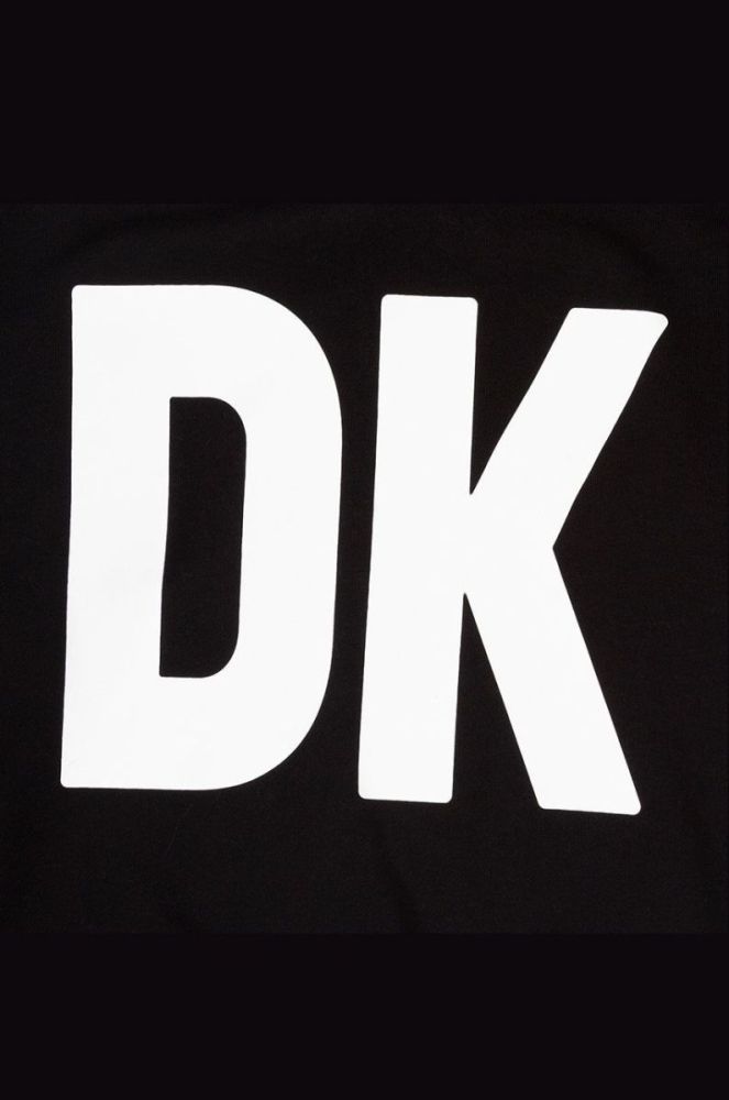 Дитяча кофта Dkny колір чорний з принтом фото 5