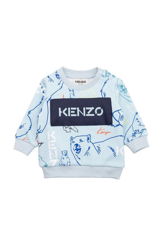 Дитяча бавовняна кофта Kenzo Kids візерунок колір блакитний (2538127)