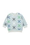 Дитяча бавовняна кофта Kenzo Kids візерунок колір блакитний (2699757)