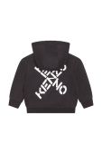 Дитяча кофта Kenzo Kids колір сірий з принтом