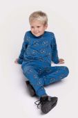 Дитяча бавовняна кофта Coccodrillo колір синій візерунок (2767088)