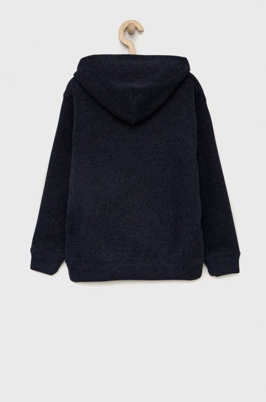 Дитяча кофта Quiksilver колір синій з капюшоном з аплікацією фото 2