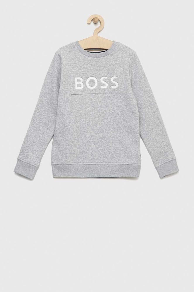 Дитяча кофта BOSS колір сірий з аплікацією (2767100)