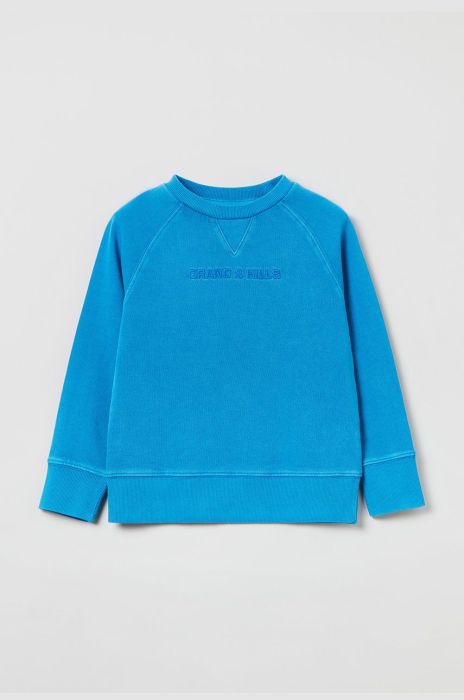 Дитяча бавовняна кофта OVS однотонна колір блакитний (2638525)