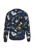 Дитяча бавовняна кофта Lego Wear колір синій візерунок