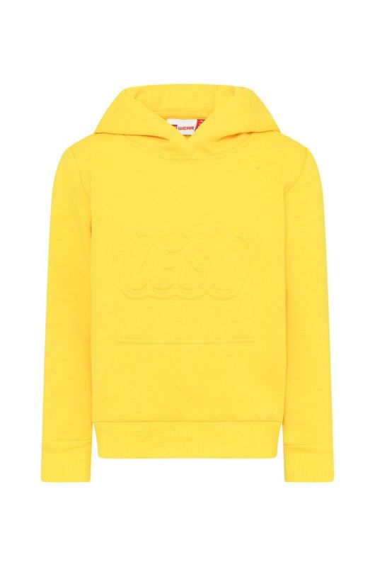 Дитяча кофта Lego Wear колір жовтий з капюшоном з аплікацією