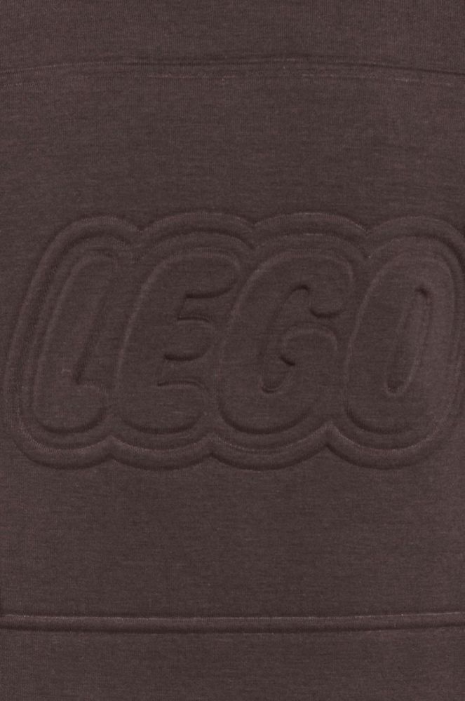 Дитяча кофта Lego Wear колір коричневий з капюшоном з аплікацією фото 3