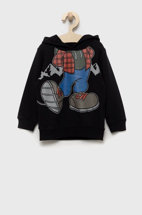 Дитяча кофта Name it колір чорний з принтом